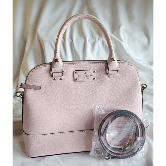 Kate Spade Wellesley Rachelle Satchel Bag Ballet Slipper Pink Leather Handbag - Picture 1 of 16